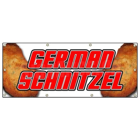 Signmission GERMAN SCHNITZEL BANNER SIGN wiener cooking sausage homemade style beer B-96 German Schnitzel